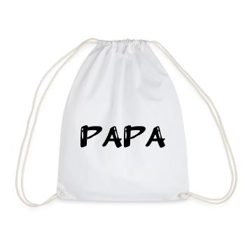 FÊTE DES PÈRES. BONNE FÊTE PAPA. PAPA. BONNE FÊTE - Sac de sport léger - blanc - Devant