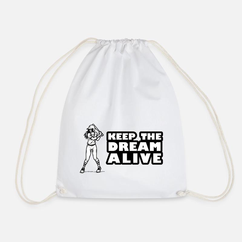 Keep the dream alive - Drawstring Bag - white