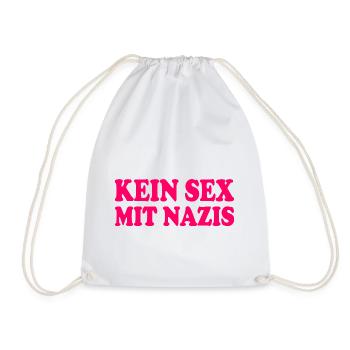 kein sex mit nazis - Turnbeutel - Weiß - Vorne