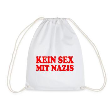 kein sex mit nazis - Turnbeutel - Weiß - Vorne
