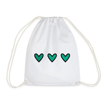 HEART. THANK YOU. THANK YOU MISTRESS. MASTER GIFT - Drawstring Bag - white - Front