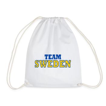 Sweden - Drawstring Bag - white - Front
