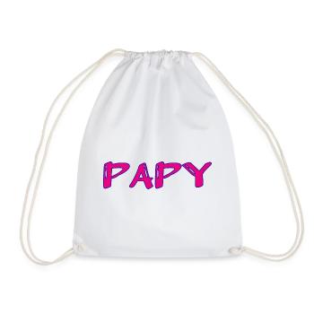 PAPY. FÊTE DES PÈRES. BONNE FÊTE PAPY. JE T'AIME. - Sac de sport léger - blanc - Devant