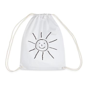 Dear Sun Children's Drawing - Drawstring Bag - white - Front