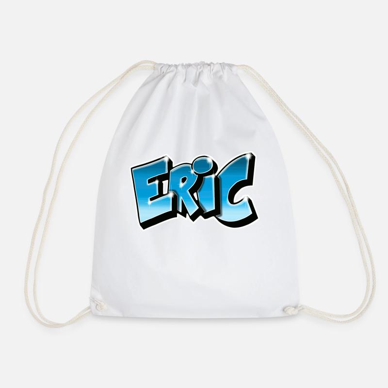 ERIC GRAFFITI TAG DRUCKBAR VON MAX THE TAGUEUR - Turnbeutel - Weiß