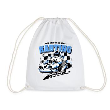 GoKart - Karting - Kart - Go Kart - Sac de sport léger - blanc - Devant