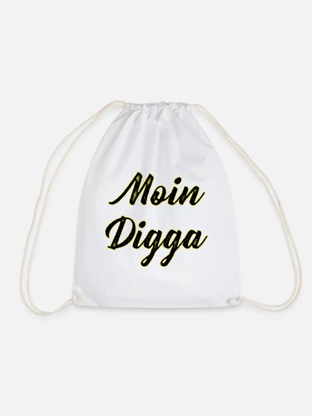 Moin Digga - Turnbeutel - Weiß