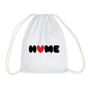 Home Is Where The Heart Is - Drawstring Bag - white - Front