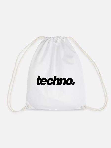 techno. - Turnbeutel - Weiß