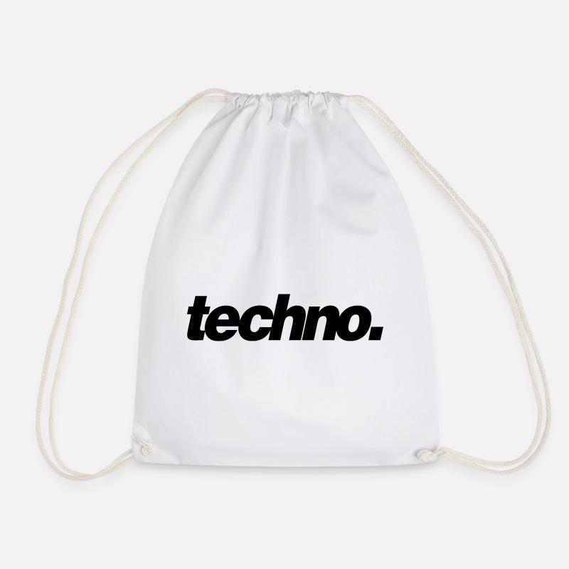 techno. - Turnbeutel - Weiß