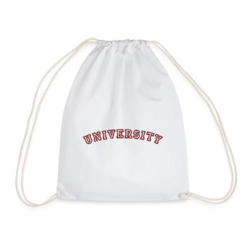 University, university - Drawstring Bag - white - Front