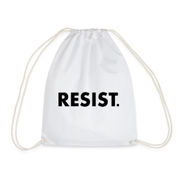 Resist - Drawstring Bag - white - Front
