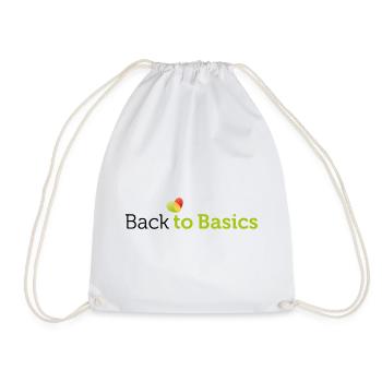 Back to Basics - Drawstring Bag - white - Front
