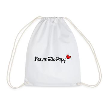 PAPY. BONNE FÊTE PAPA. PAPA. FÊTE DES PÈRES. FÊTE - Sac de sport léger - blanc - Devant