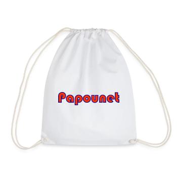 PAPOUNET. BONNE FÊTE PAPA. PAPA. FÊTE DES PÈRES - Sac de sport léger - blanc - Devant