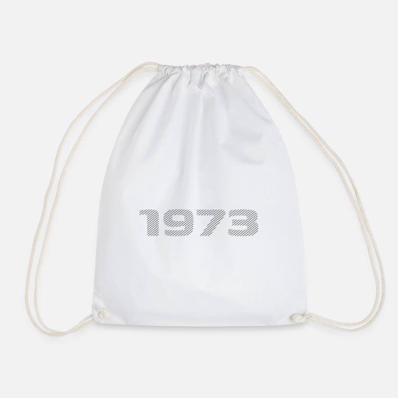 Geboren 1973 Retro Stripe Modernes Geburtstagsdesign - Turnbeutel - Weiß
