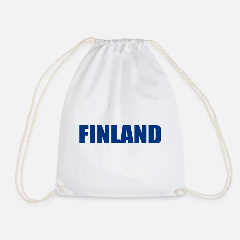 Finland - Drawstring Bag - white