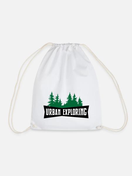 Urban Exploring - Drawstring Bag - white