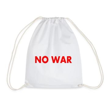 No war - Drawstring Bag - white - Front