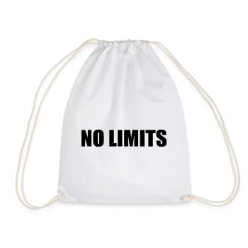 No limits - Drawstring Bag - white - Front