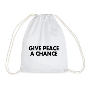 Give peace a chance - Turnbeutel - Weiß - Vorne