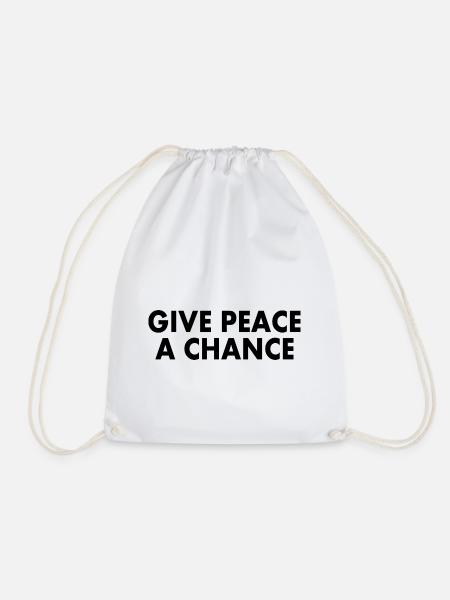 Give peace a chance - Turnbeutel - Weiß