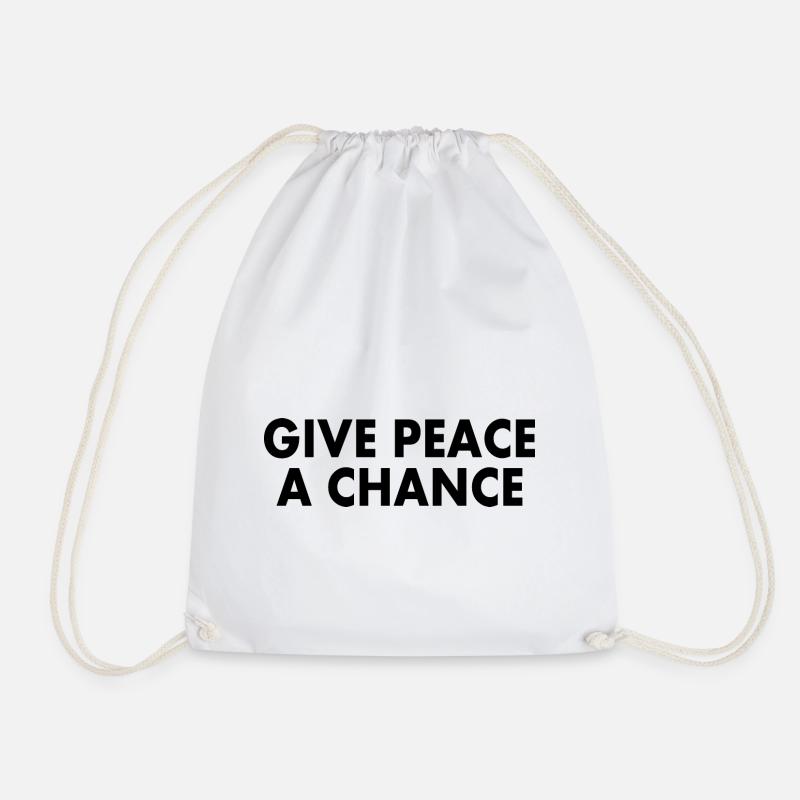 Give peace a chance - Turnbeutel - Weiß