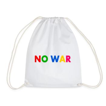 No war - Drawstring Bag - white - Front