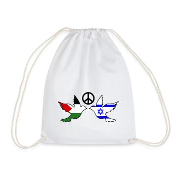 Peace for israel free palestine - Sac de sport léger - blanc - Devant