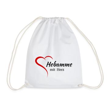 Hebamme mit Herz - Turnbeutel - Weiß - Vorne