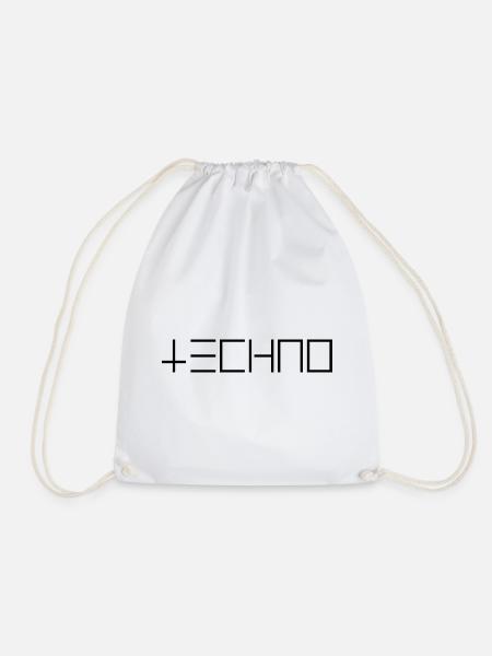 Techno Logo - Turnbeutel - Weiß