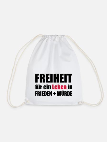 Frieden Freiheit - Turnbeutel - Weiß