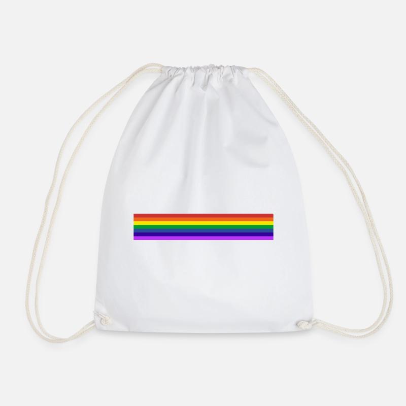 Regenbogenfahne - Turnbeutel - Weiß