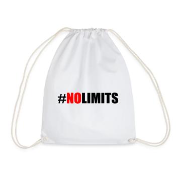 No limits - Drawstring Bag - white - Front