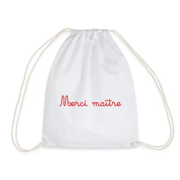 THANK YOU. ANNIVERSARY. BIRTH. RETIREMENT. THANK YOU - Drawstring Bag - white - Front