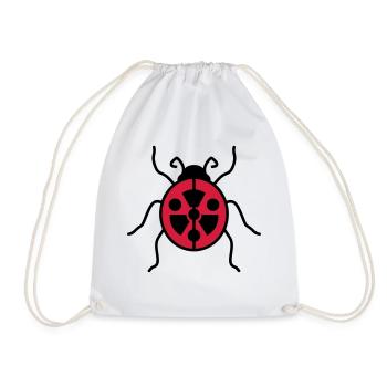 atom symbol radioactive danger danger warning hinwe - Drawstring Bag - white - Front