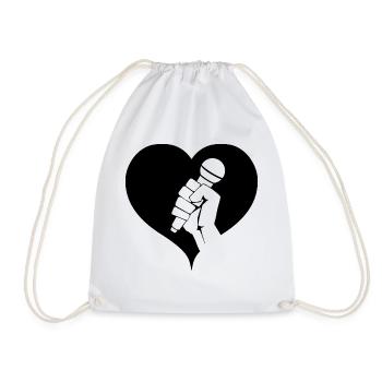 Coeur de microphone - Sac de sport léger - blanc - Devant