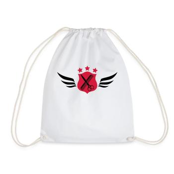 Coiffure - Coiffeur - Coiffeuse - Sac de sport léger - blanc - Devant