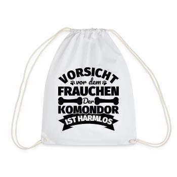 Komondor Frauchen lustig Geschenk - Turnbeutel - Weiß - Vorne