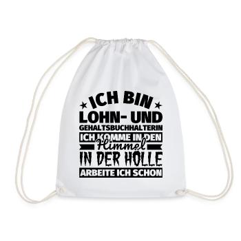 Lohn- und Gehaltsbuchhalterin Geschenk lustig Himm - Turnbeutel - Weiß - Vorne