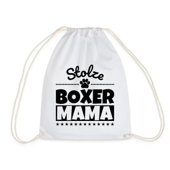 Stolze Boxer Mama - Turnbeutel - Weiß - Vorne