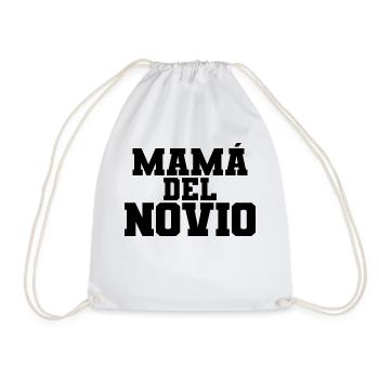 Mama del Novio Groom's Mother Wedding Gift - Drawstring Bag - white - Front