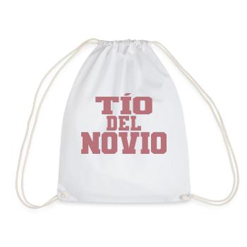 Tio del Novio Groom's Uncle Men Wedding Gift - Drawstring Bag - white - Front