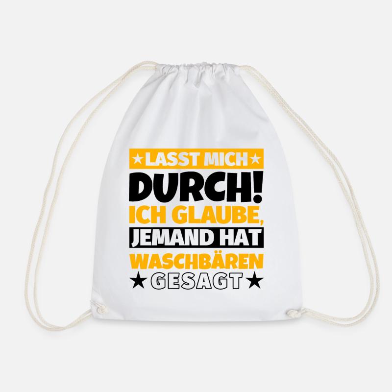 Waschbären - Turnbeutel - Weiß