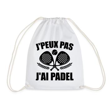 J'Peux Pas J'ai Padel Padel Raquette Padeliste - Sac de sport léger - blanc - Devant