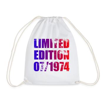 50th Birthday Limited Edition 07/1974 - Drawstring Bag - white - Front