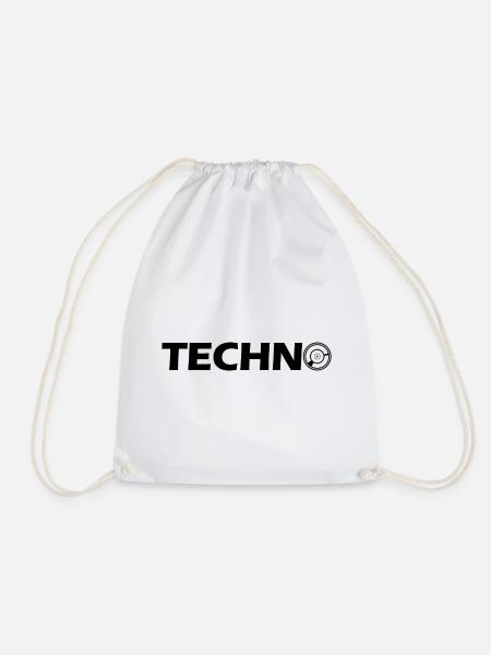 Techno Logo - Turnbeutel - Weiß