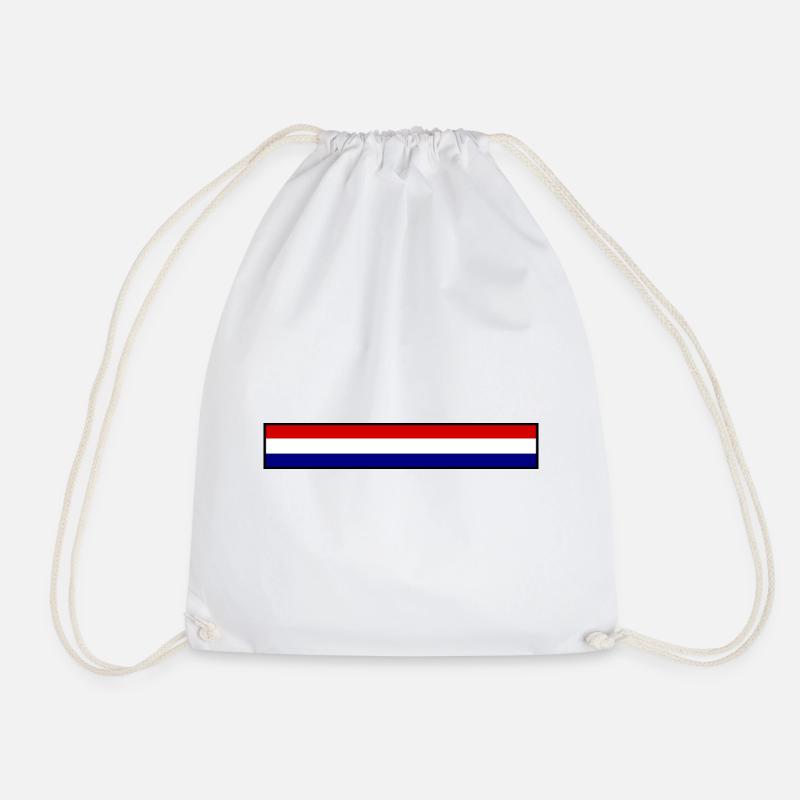 Holland flag - Drawstring Bag - white