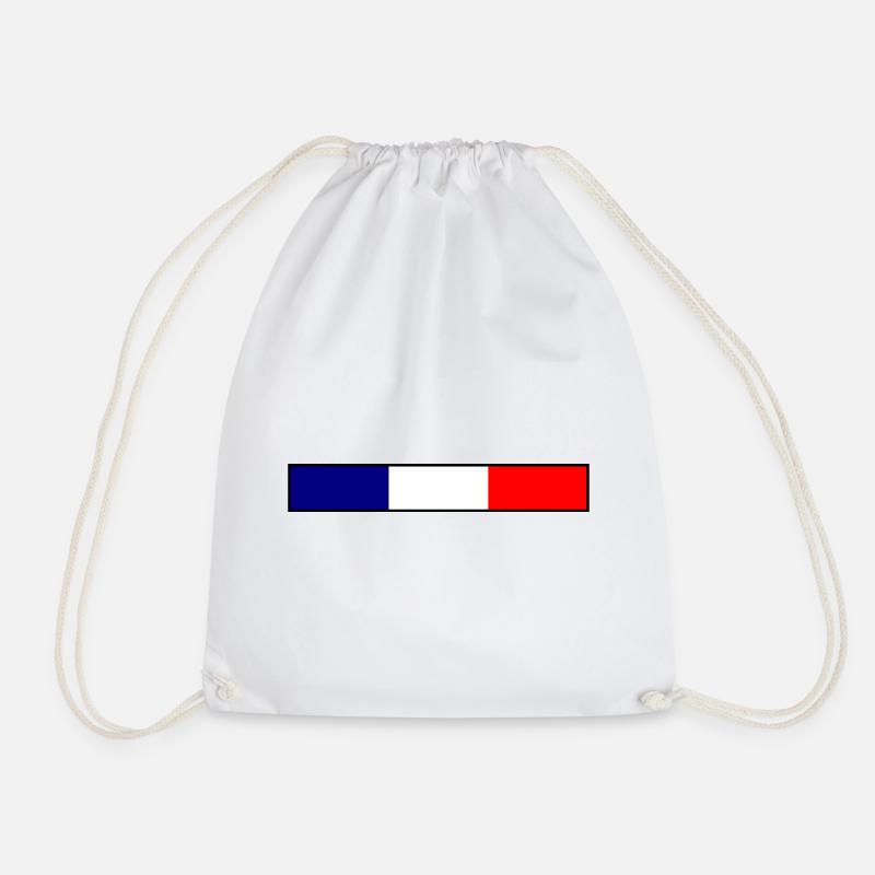 Frankreich Flagge - Turnbeutel - Weiß