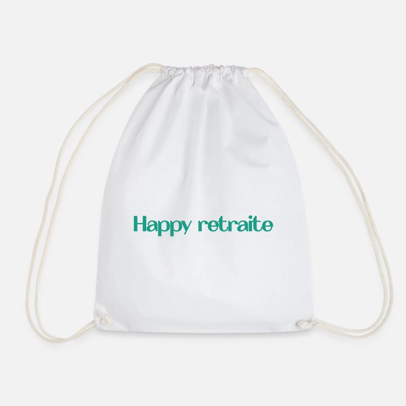 RETIREMENT. RETIREMENT. RETIRED. RETIREMENT - Drawstring Bag - white